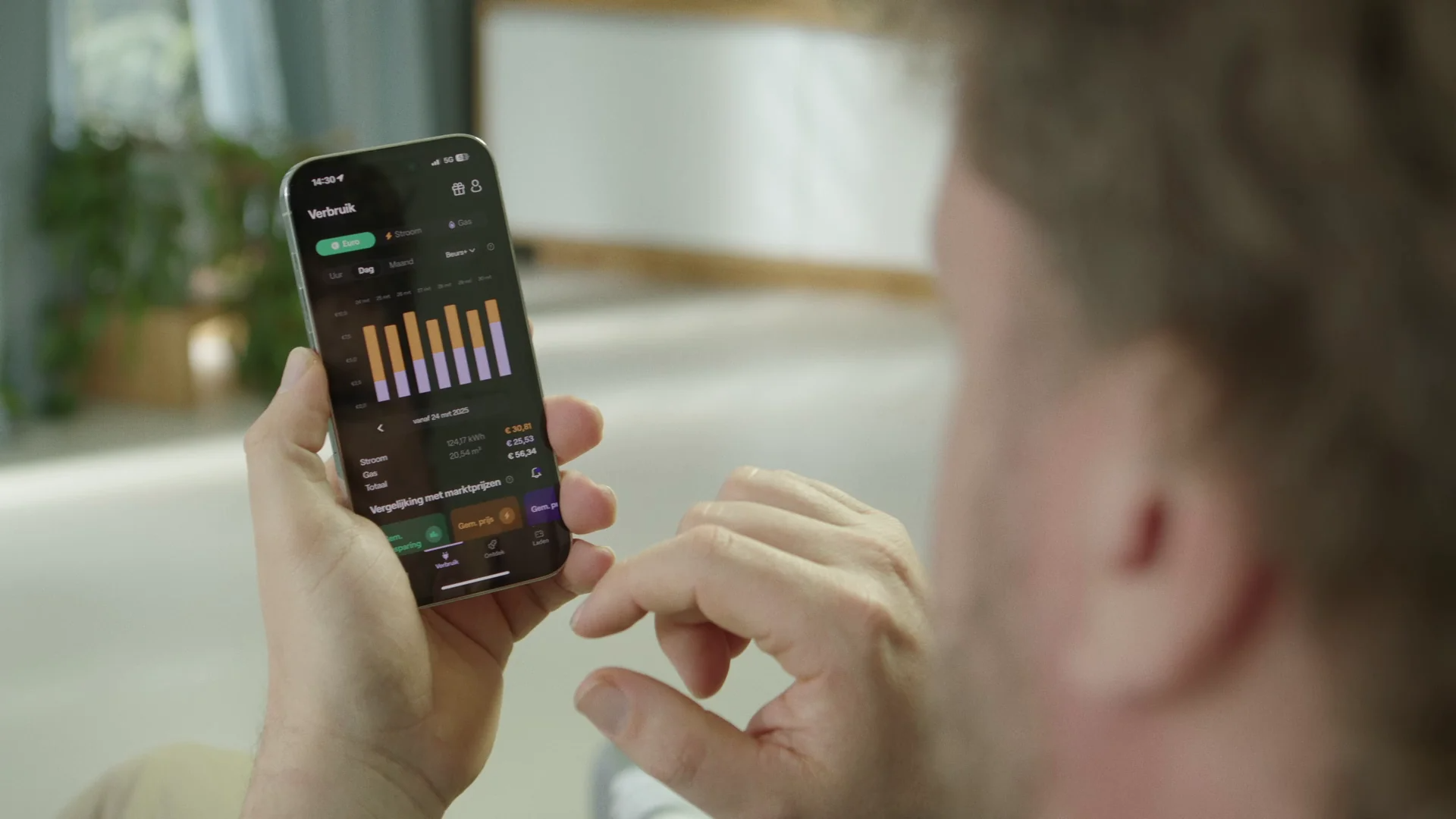 Fox Thuisbatterij app met live verbruik en besparing